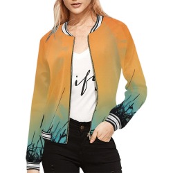 Sunset Colorful All Over Print Bomber Jacket for Women (Model H21)