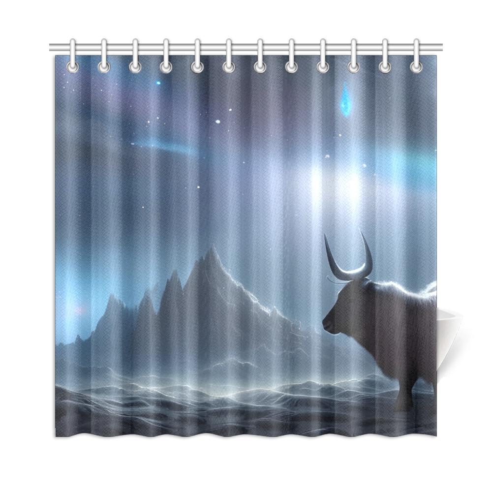 Ox Landscape Shower Curtain 72"x72"