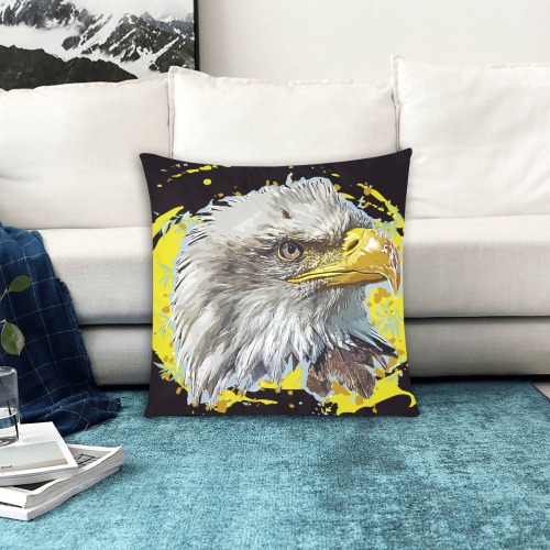 Eagle Custom Zippered Pillow Cases 20"x20" (Two Sides)