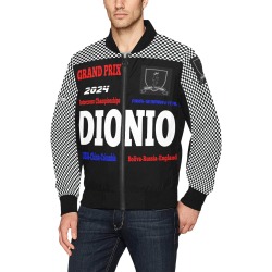 DIONIOb Clothing - Grand Prix Motorcross Championship Jacket (Checkered Black & White) All Over Print Bomber Jacket for Men (Model H31)