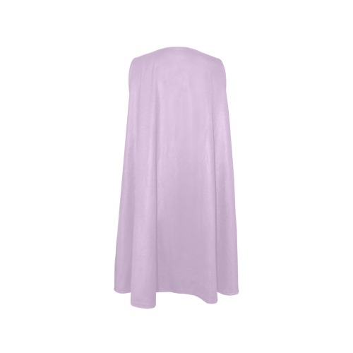 Patchwork Heart Teddy Lavender Sleeveless A-Line Pocket Dress (Model D57)