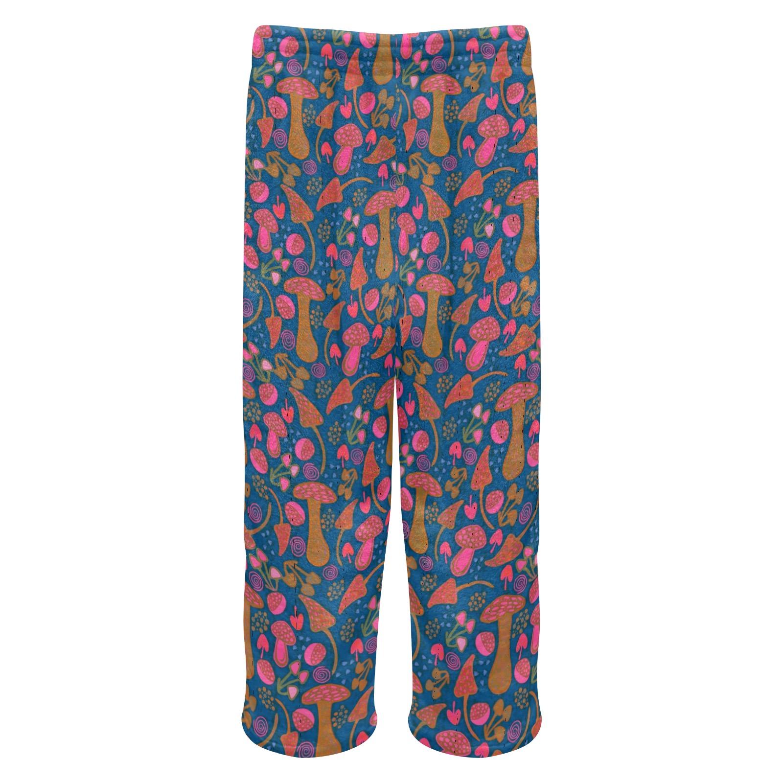 Unique Mushroom Pattern Little Kids' Coral Fleece Pajama Trousers (Model L76)