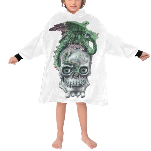 skull 1 Blanket Hoodie for Kids