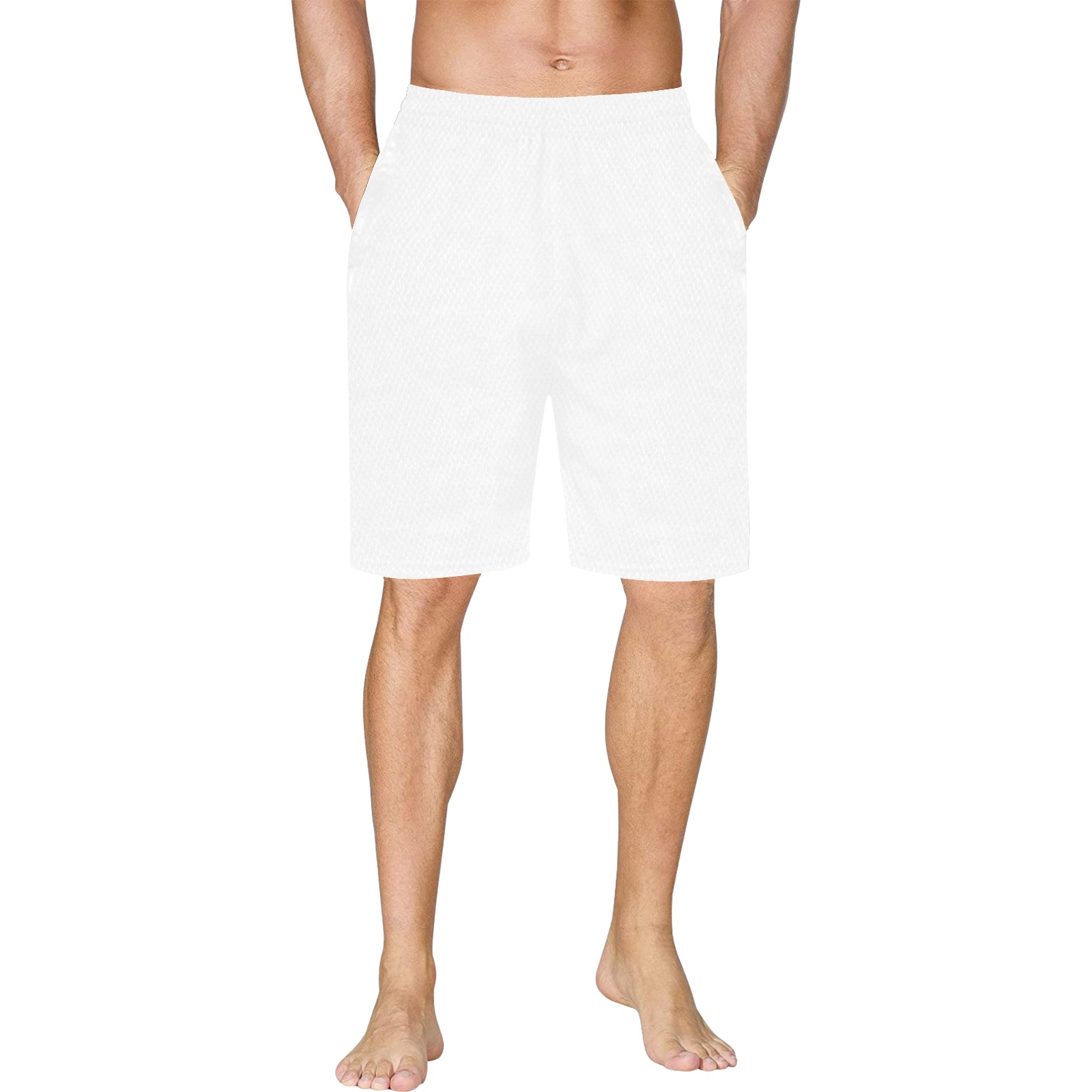 color white All Over Print Basketball Shorts with Pocket ID D5618445