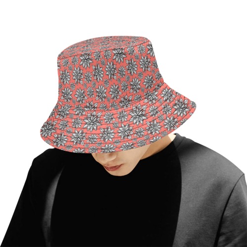Creekside Floret - coral Unisex Summer Bucket Hat