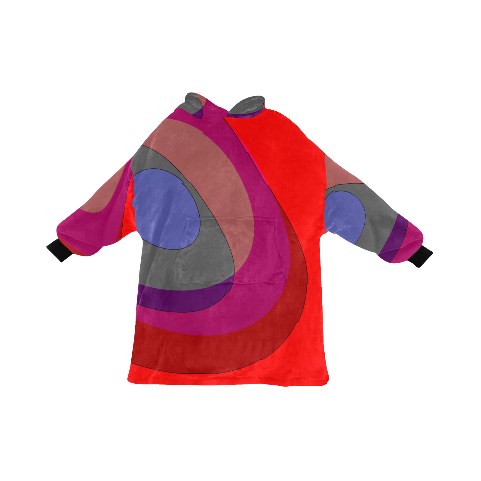 Red Abstract 714 Blanket Hoodie for Men