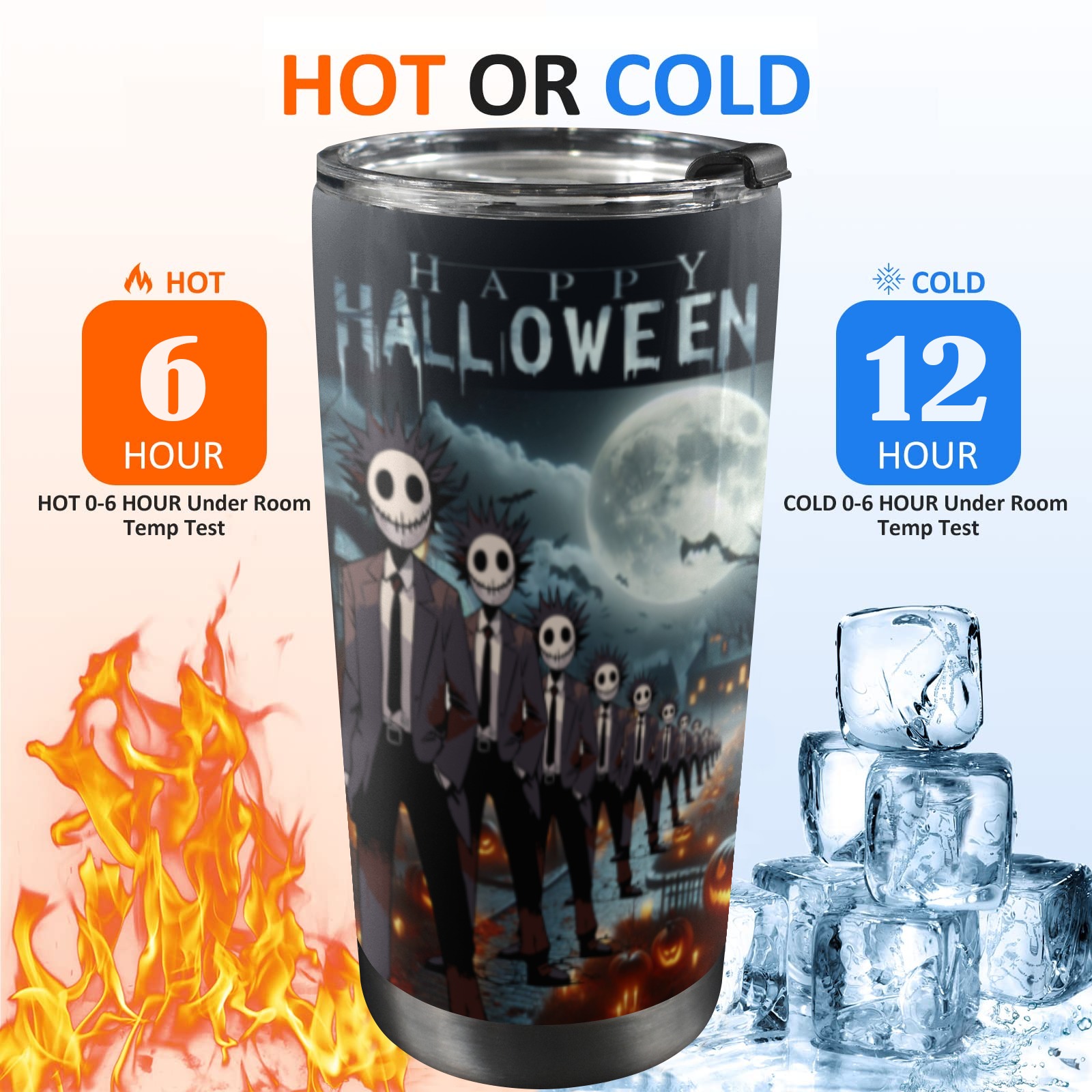 Happy Hello Ween 20oz Mobile Tumbler with Lid (Black Lock)