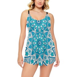 Mandala Chest Pleat Swim Dress (Model S31)