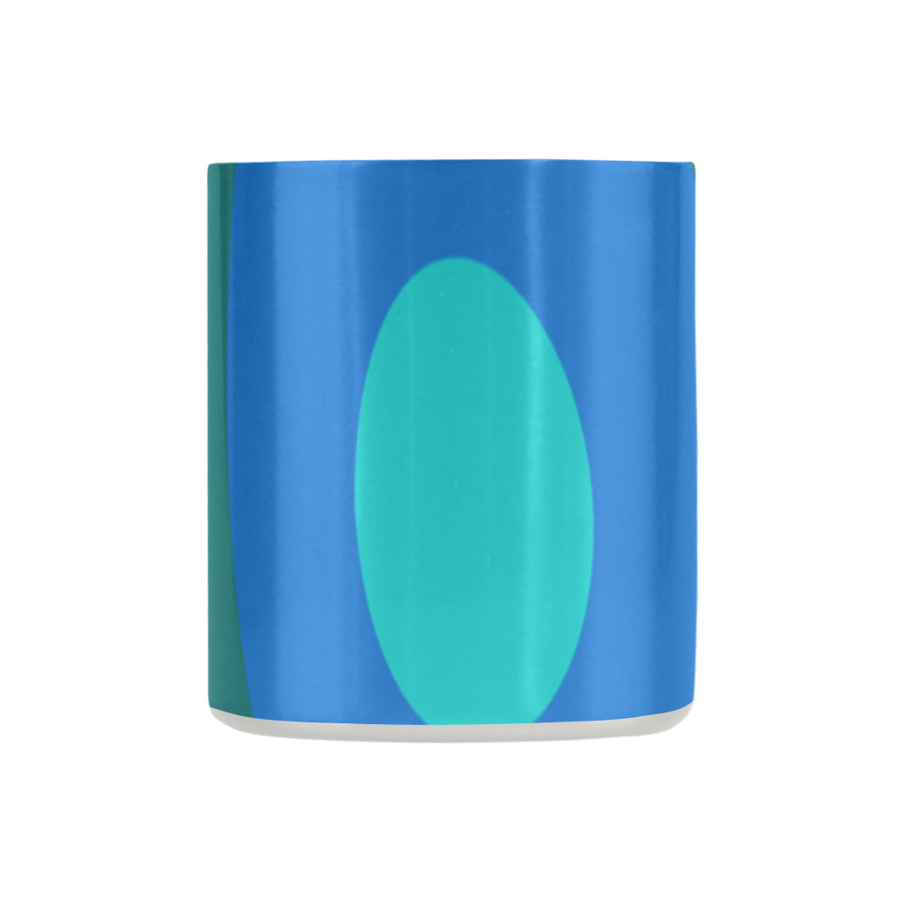 Dimensional Blue Abstract 915 Classic Insulated Mug(10.3OZ)