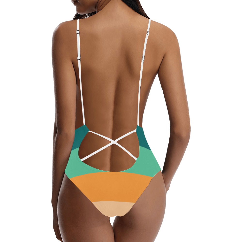 RYC Sexy Lacing Backless One-Piece Swimsuit (Model S10)