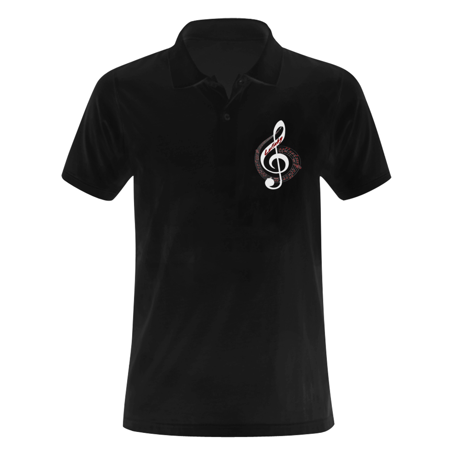 blk polo Men's Polo Shirt (Model T24)