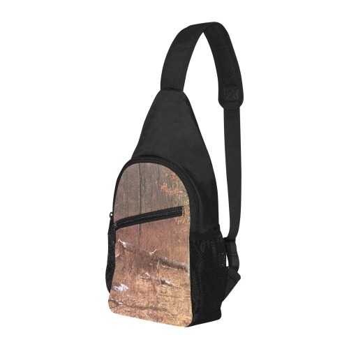 Falling tree in the woods Chest Bag-Front Printing (Model 1719)