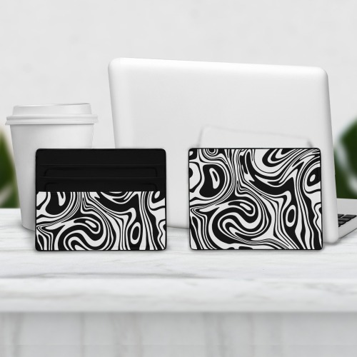 Black and White Marble Card Holder