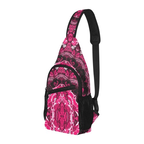 pink All Over Print Chest Bag (Model 1719)