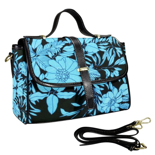 winter blue floral watercolor