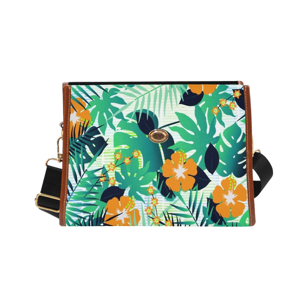 GROOVY FUNK THING FLORAL Waterproof Canvas Bag/All Over Print (Model 1641)