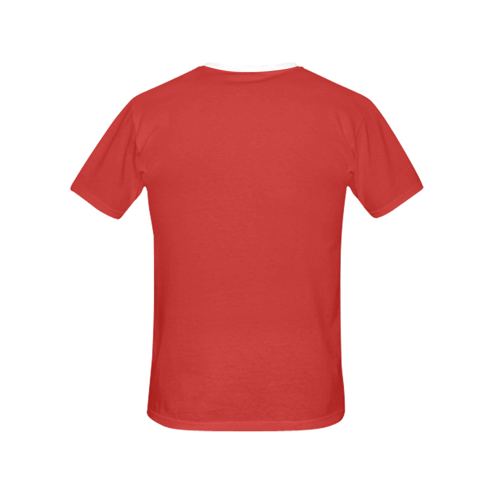 RED All Over Print T-Shirt for Women (USA Size) (Model T40)
