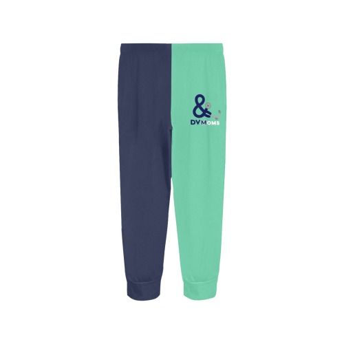 Pants navy and teal with single logo Women's All Over Print Pajama Trousers