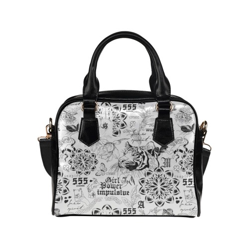 Inspirational tattoo pattern Shoulder Handbag (Model 1634)