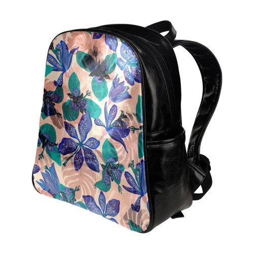 The tropical garden abstract Multi-Pockets Backpack (Model 1636)
