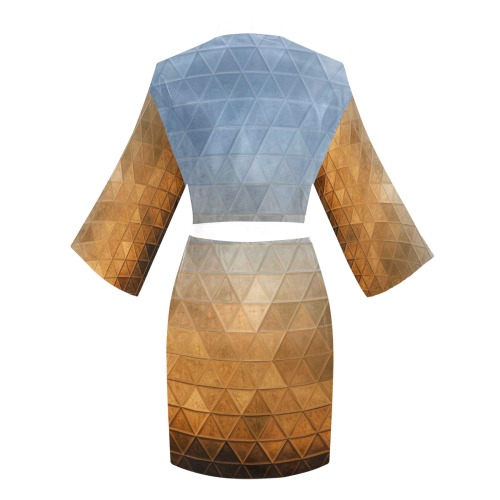 mosaic triangle 20 Long Sleeve Kimono Robe