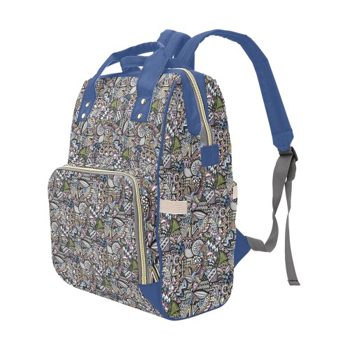 Mind Meld - Color - Blue Multi-Function Diaper Backpack/Diaper Bag (Model 1688)