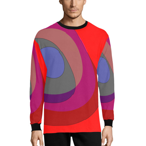 Red Abstract 714 Men's Pajama Top