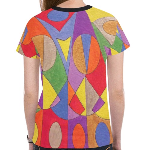 Abstract Acrylic 1 New All Over Print T-shirt for Women (Model T45)