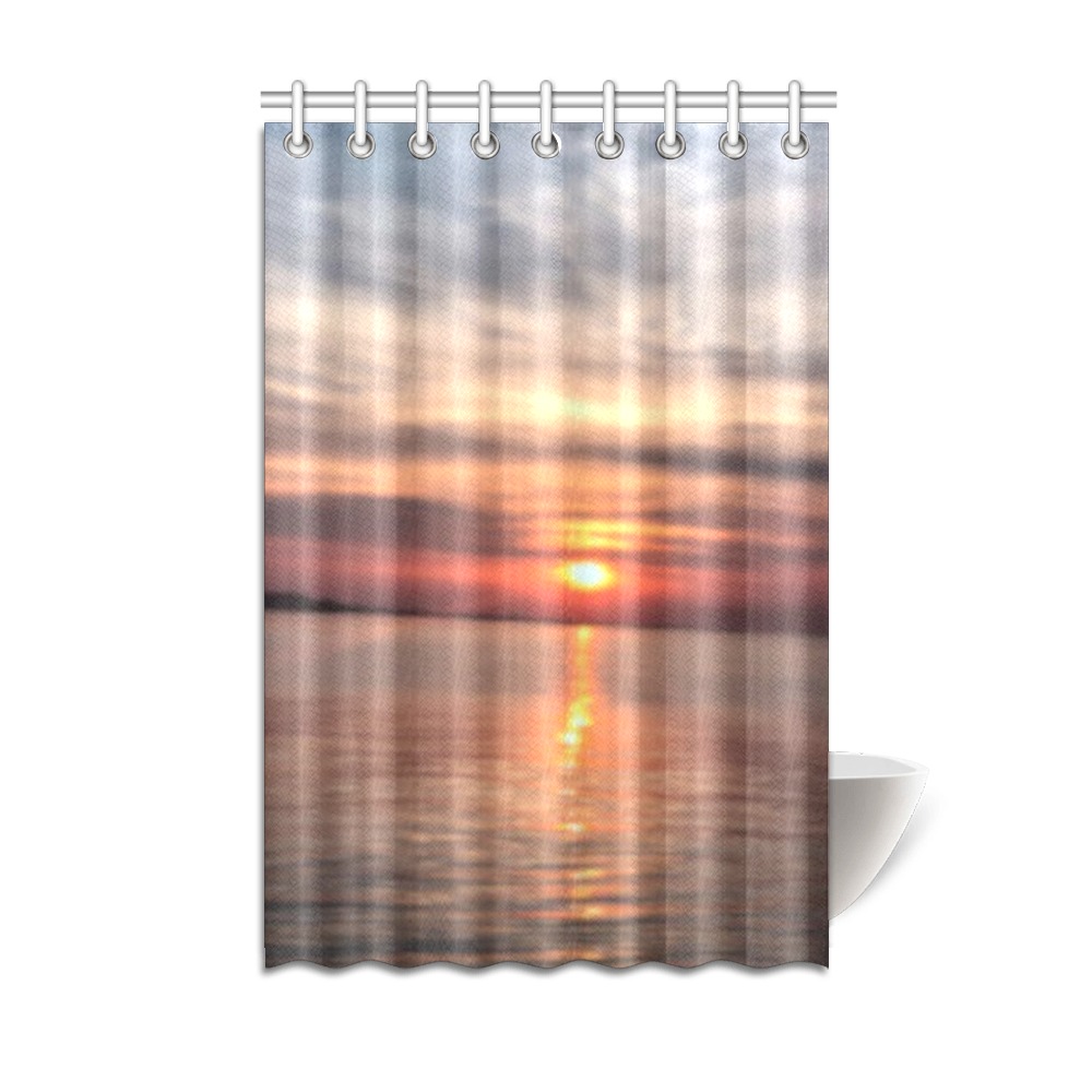 Pink Amber Sunset Collection Shower Curtain 48"x72"