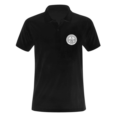 NOQ black Men's Polo Shirt (Model T24)