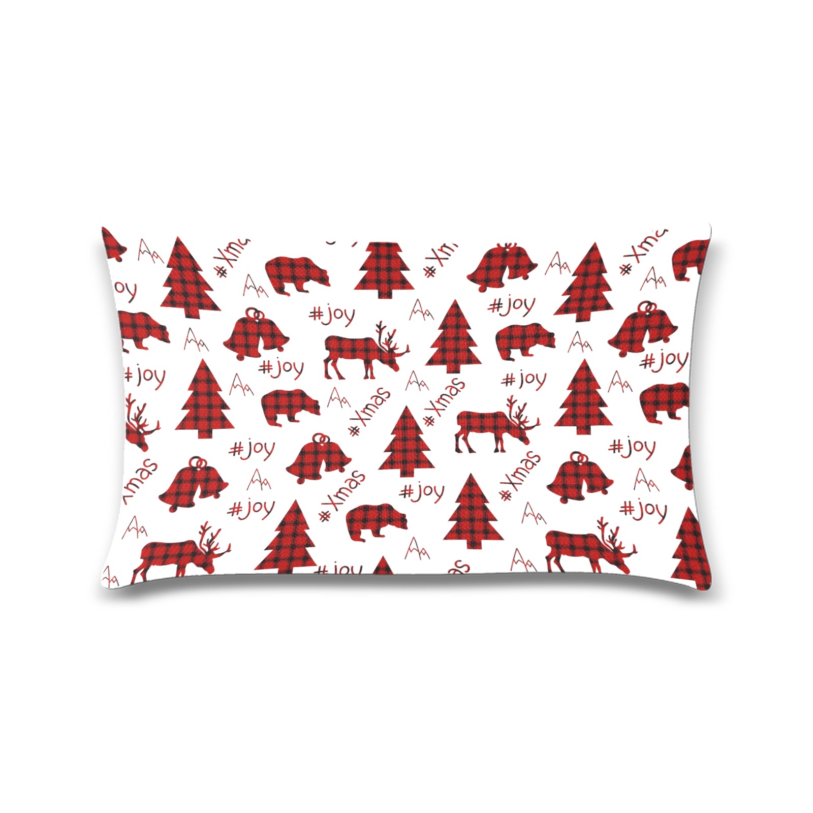 Christmas Custom Zippered Pillow Case 16"x24"(One Side Printing)