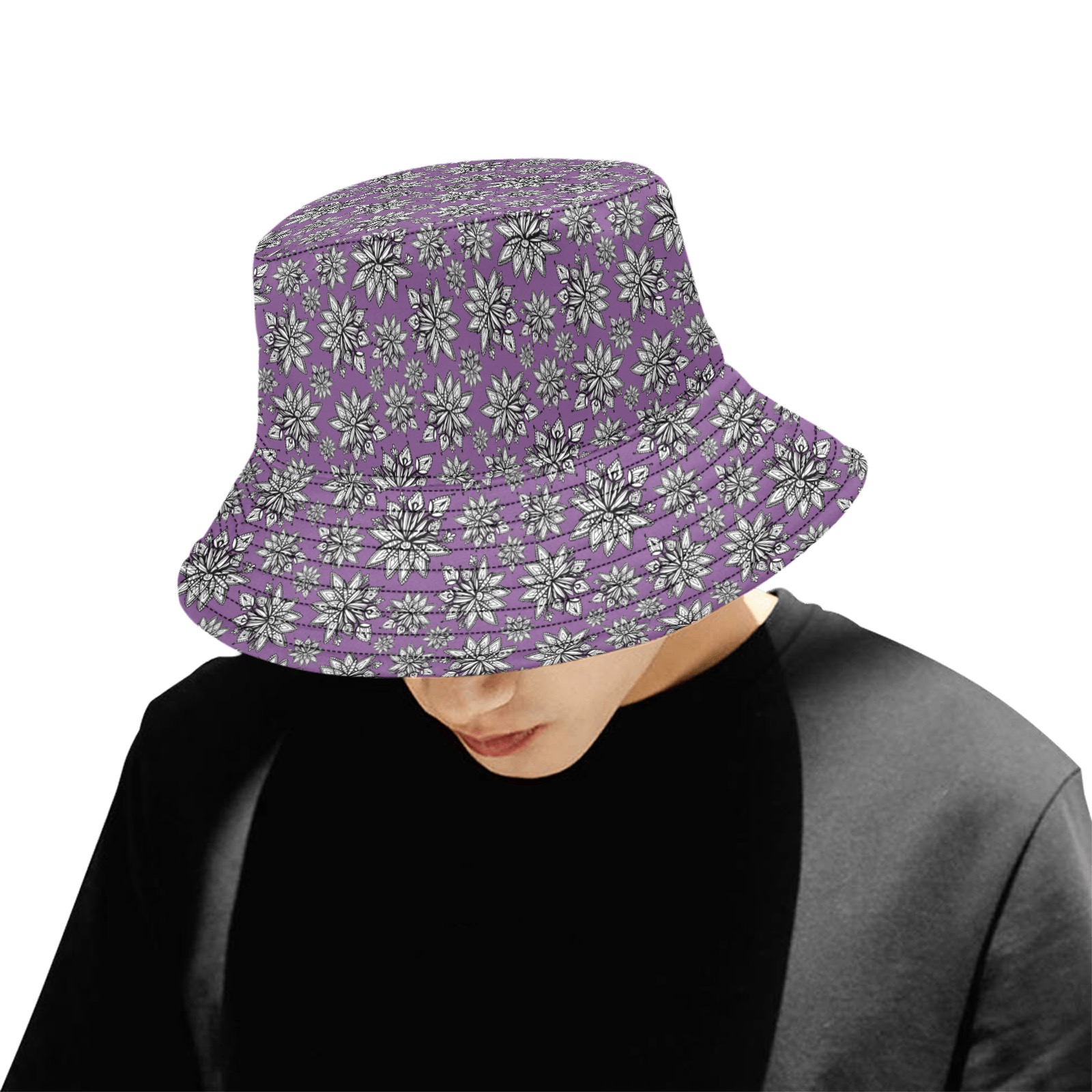 Creekside Floret - violet Unisex Summer Bucket Hat