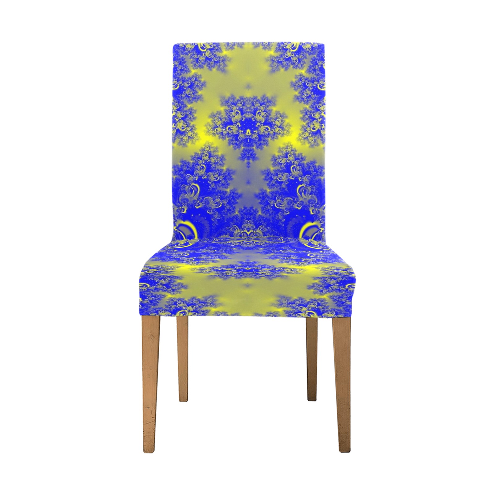 Sunlight and Blueberry Plants Frost Fractal Chair Cover (Pack of 4)