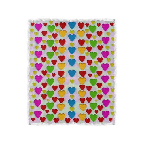 So sweet and hearty as love can be Double Layer Short Plush Blanket 50"x60"