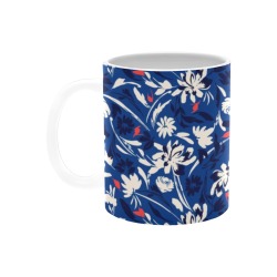 Brushstrokes floral garden BP White Mug(11OZ)