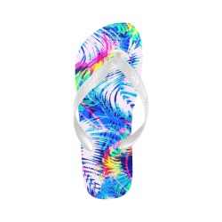 Abstract_tropical_glitches Flip Flops for Men/Women (Model 040)