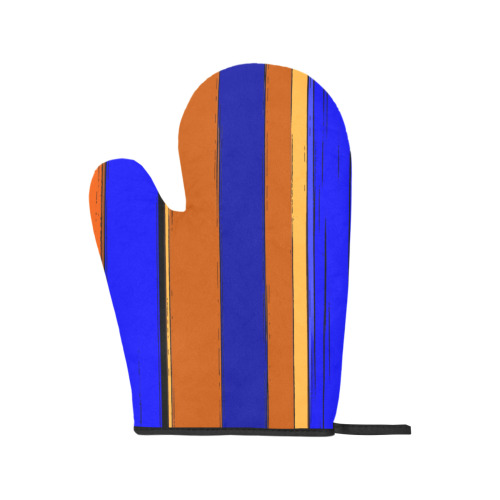 Abstract Blue And Orange 930 Oven Mitt & Pot Holder