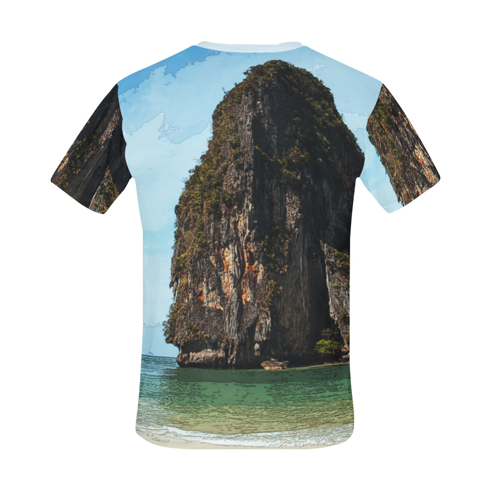 Phra-Nang Krabi Thailand All Over Print T-Shirt for Men (USA Size) (Model T40)