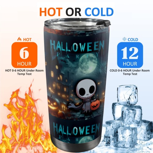 Happy Hello Ween 20oz Mobile Tumbler with Lid (Black Lock)