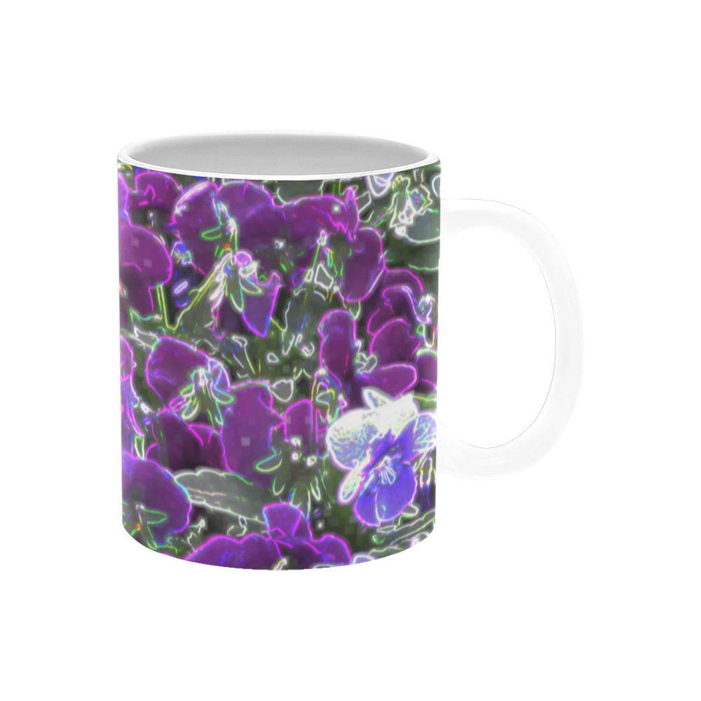 Field Of Purple Flowers 8420 White Mug(11OZ)