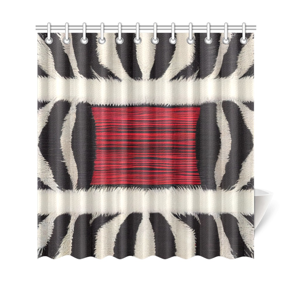 zebra print 4 Shower Curtain 69"x72"