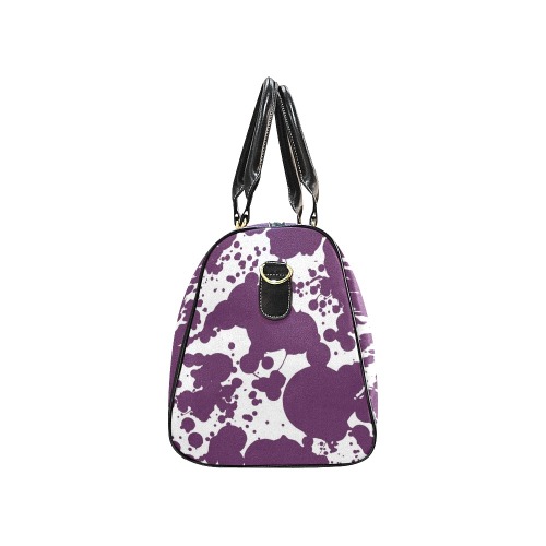 Purple Paint Splatter New Waterproof Travel Bag/Large (Model 1639)