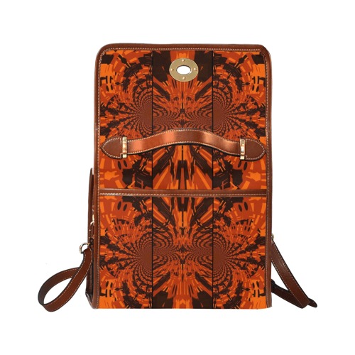 TribalLion Canvas allover bag Waterproof Canvas Bag-Brown (All Over Print) (Model 1641)