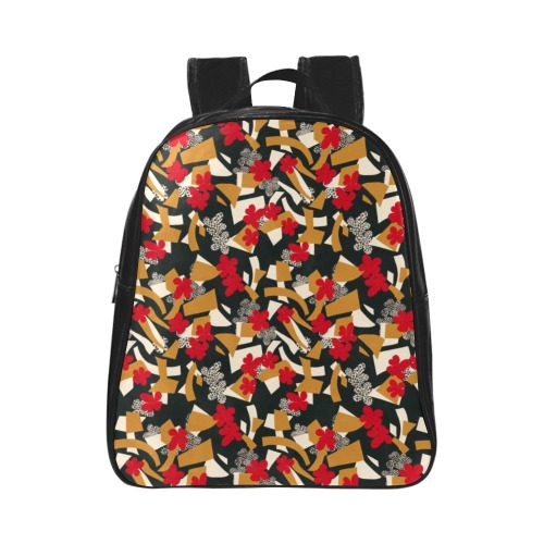 Abstract garden of the shapes DDP School Backpack (Model 1601)(Small)