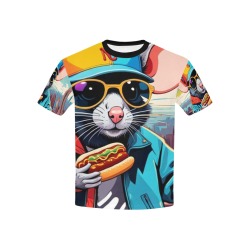 HOT DOG EATING NYC RAT 2 Kids' All Over Print T-shirt (USA Size) (Model T40)