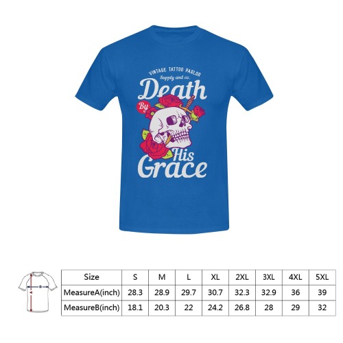 Death By His Grace Men's T-Shirt in USA Size (Front Printing Only)