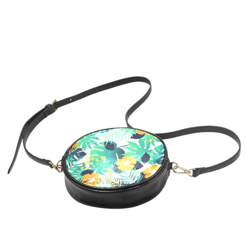 GROOVY FUNK THING FLORAL Round Sling Bag (Model 1647)