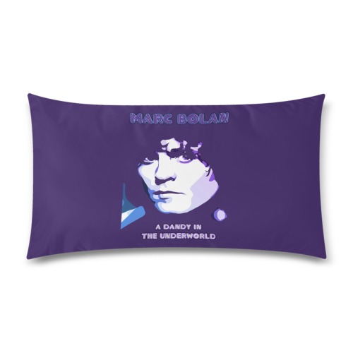 MARC BOLAN AND T.REX - PURPLE DANDY Rectangle Pillow Case 20"x36"(Twin Sides)
