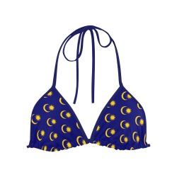 Malaysian Flag Icons Custom Bikini Swimsuit Top