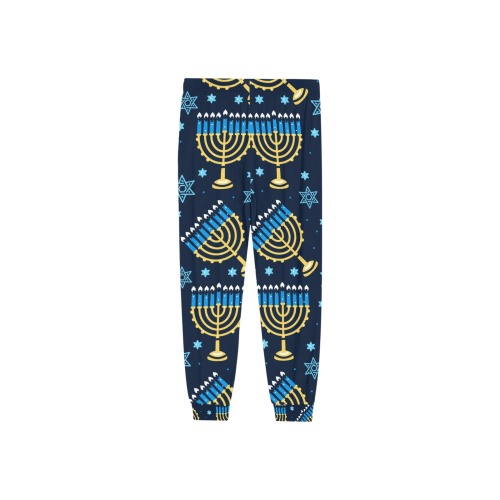 Hanukkah Menorah Men's Pajama Trousers with Custom Cuff